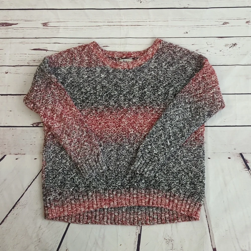 Bass Cropped Knit Sweater, pull over crew neck, women's size medium - Picture 2 of 7